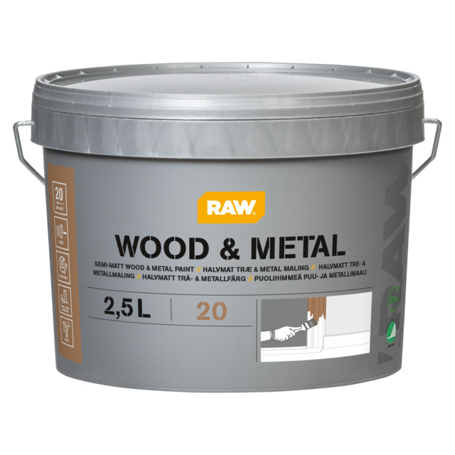 RAW TRÄ- & METALLF GL 20 2,5L LACKFÄRG 0502 2,5L